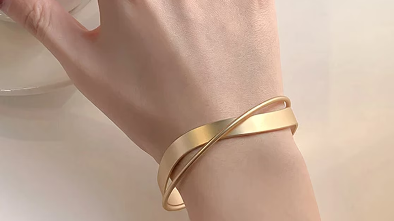18k Gold Plated Spring Kada Bangles for Women