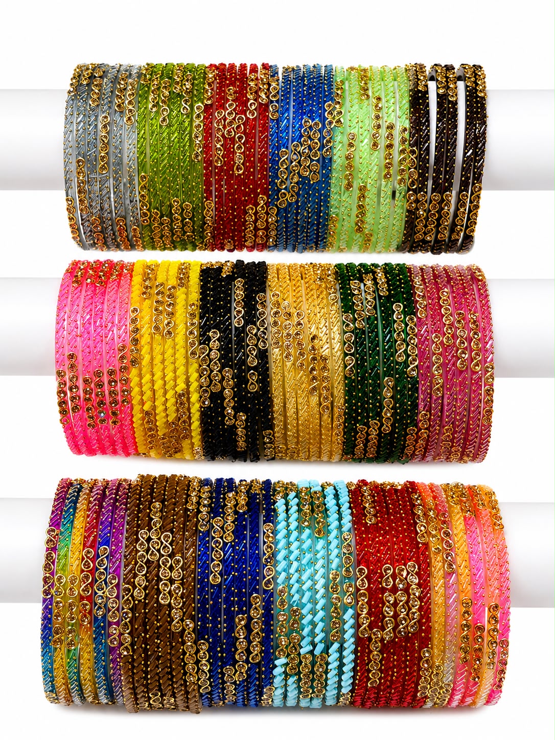 Premium Infinity Stone Glass Bangles